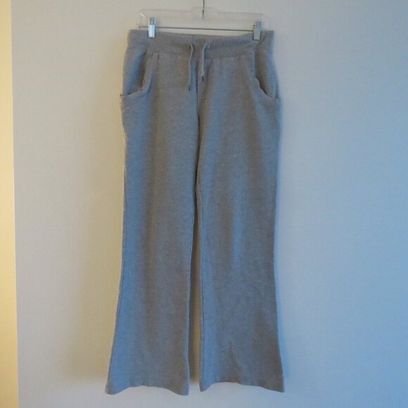 NORMA KAMALI Wide Leg Sweatpants Joggers in Heathered Gray Lounge - Size M - Picture 2 of 14